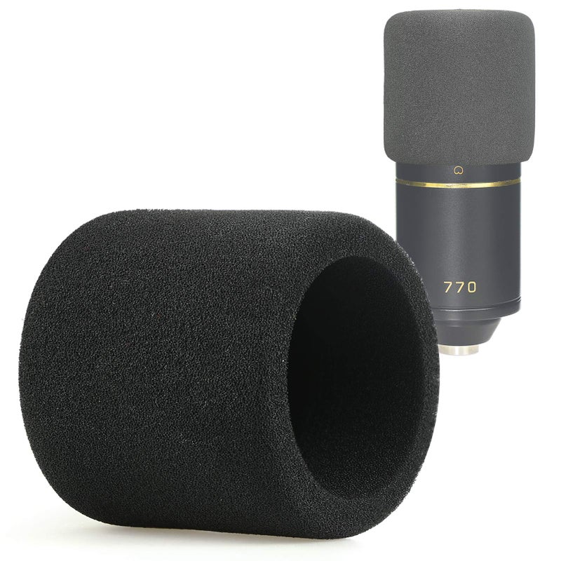 SUNMON Foam Mic Windscreen, Pop Filter Wind Cover fits MXL 770 MXL 990 Condenser Cardioid Microphone - Image 1